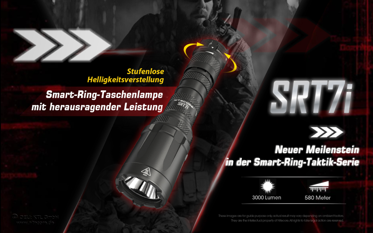 Nitecore SRT7i Taktische Kompakt-Lampe