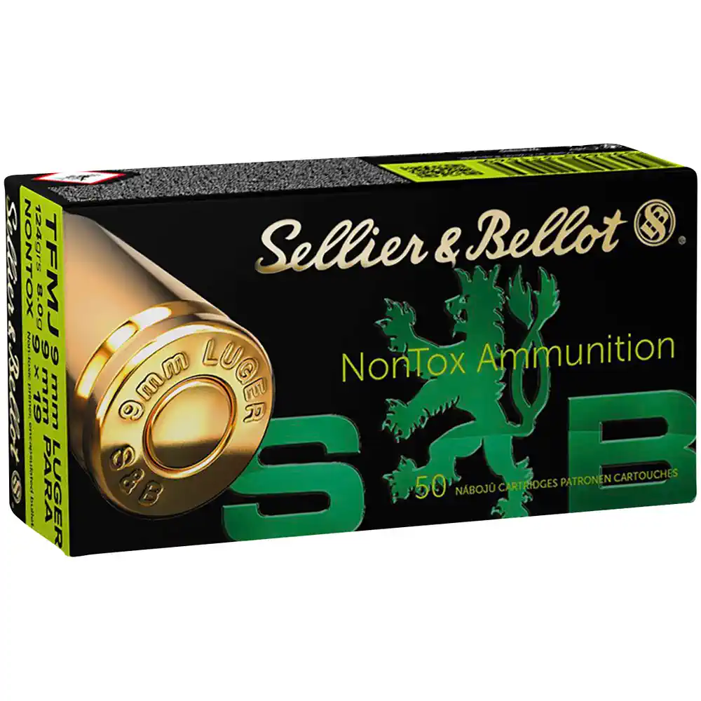 9mm Luger S&B NonTox TFMJ-NT 124grs Munition 9mm Luger S&B NonTox TFMJ-NT 124grs Munition