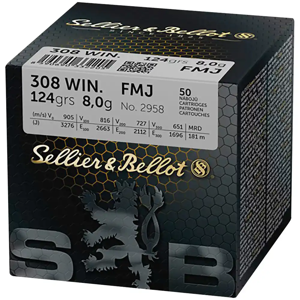 .308 FMJ 124grs 8.0g S&B 50 .308 FMJ 124grs 8.0g S&B 50